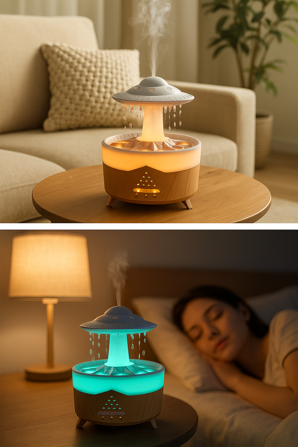Zen - Humidificateur Diffuseur ASMR Effet Fontaine