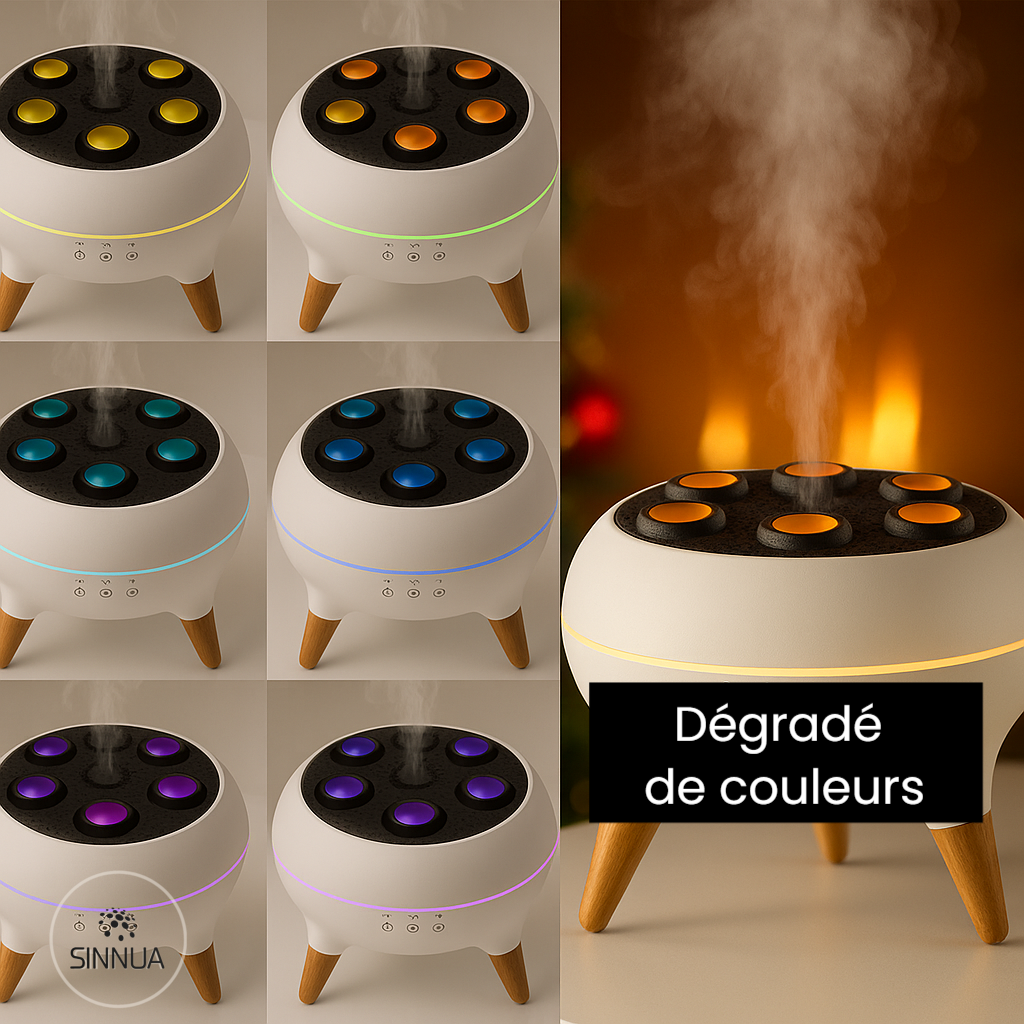 Humidificateur d'air "Méduse" & diffuseur d'huile essentiel
